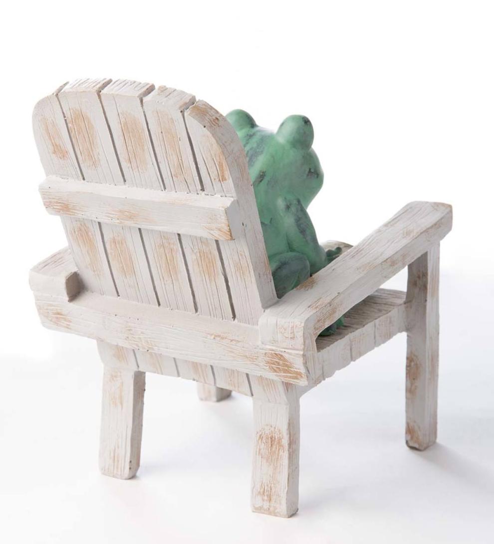 Plow &amp; Hearth Decorative Garden Accents | Yard &amp; Garden Reading Frog Garden Statue