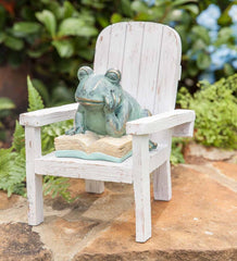Plow &amp; Hearth Decorative Garden Accents | Yard &amp; Garden Reading Frog Garden Statue
