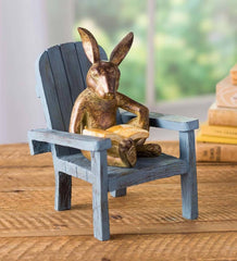 Plow &amp; Hearth Decorative Garden Accents | Yard &amp; Garden Reading Rabbit Garden Statue