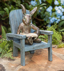 Plow &amp; Hearth Decorative Garden Accents | Yard &amp; Garden Reading Rabbit Garden Statue