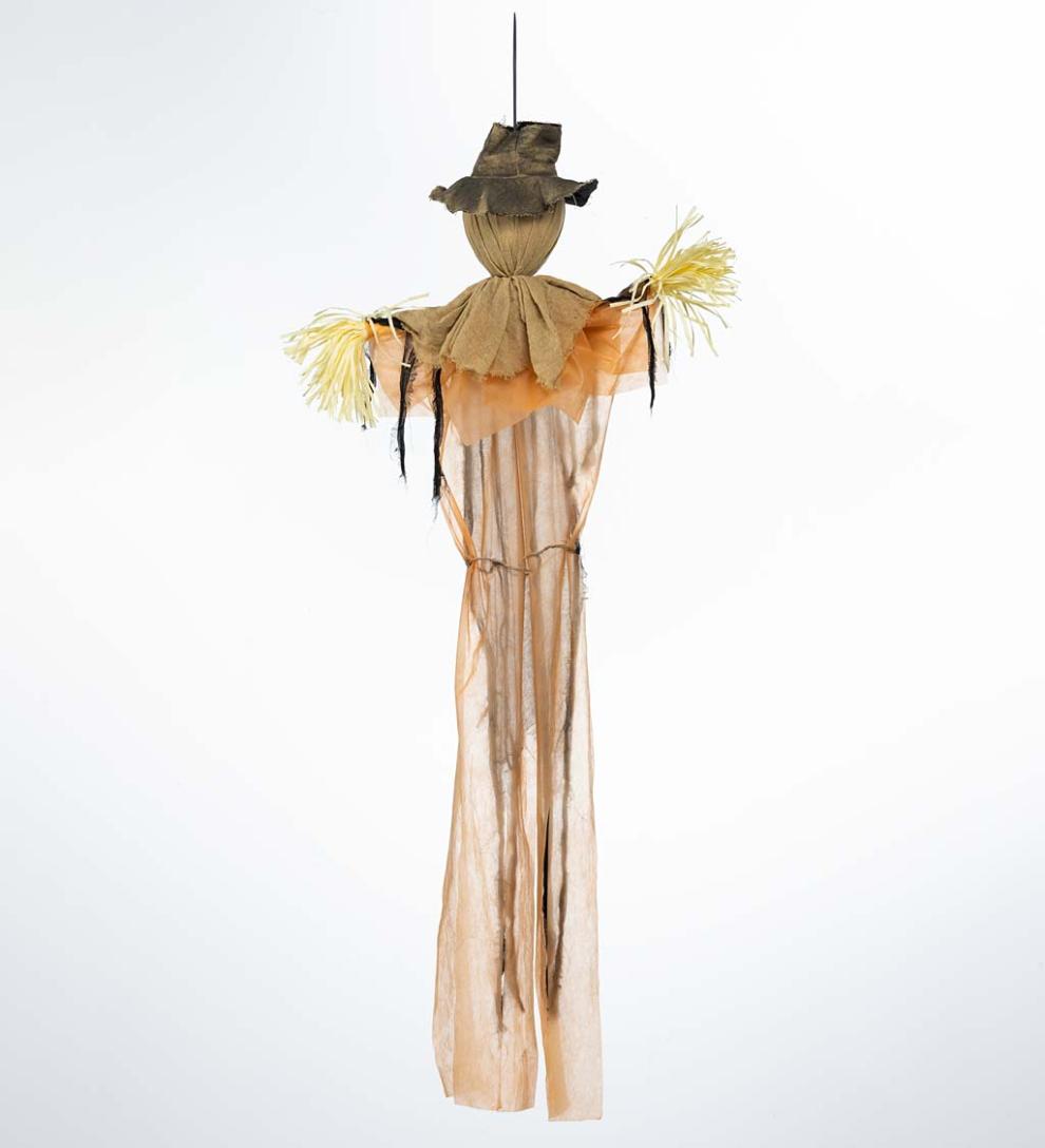 Plow &amp; Hearth Decorative Garden Accents | Yard &amp; Garden Spooky Scarecrow With Color-Changing Lights