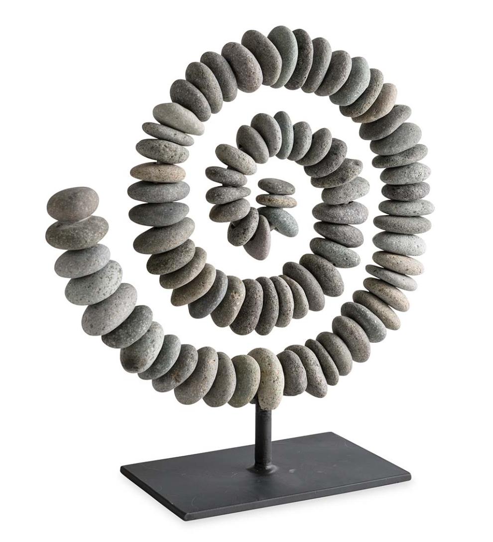 Plow &amp; Hearth Decorative Garden Accents | Yard &amp; Garden Stone Spiral On Stand