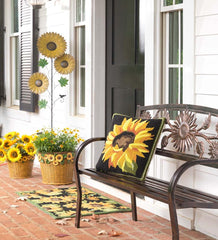 Plow &amp; Hearth Decorative Garden Accents | Yard &amp; Garden Sunflower Garden Metal Stake