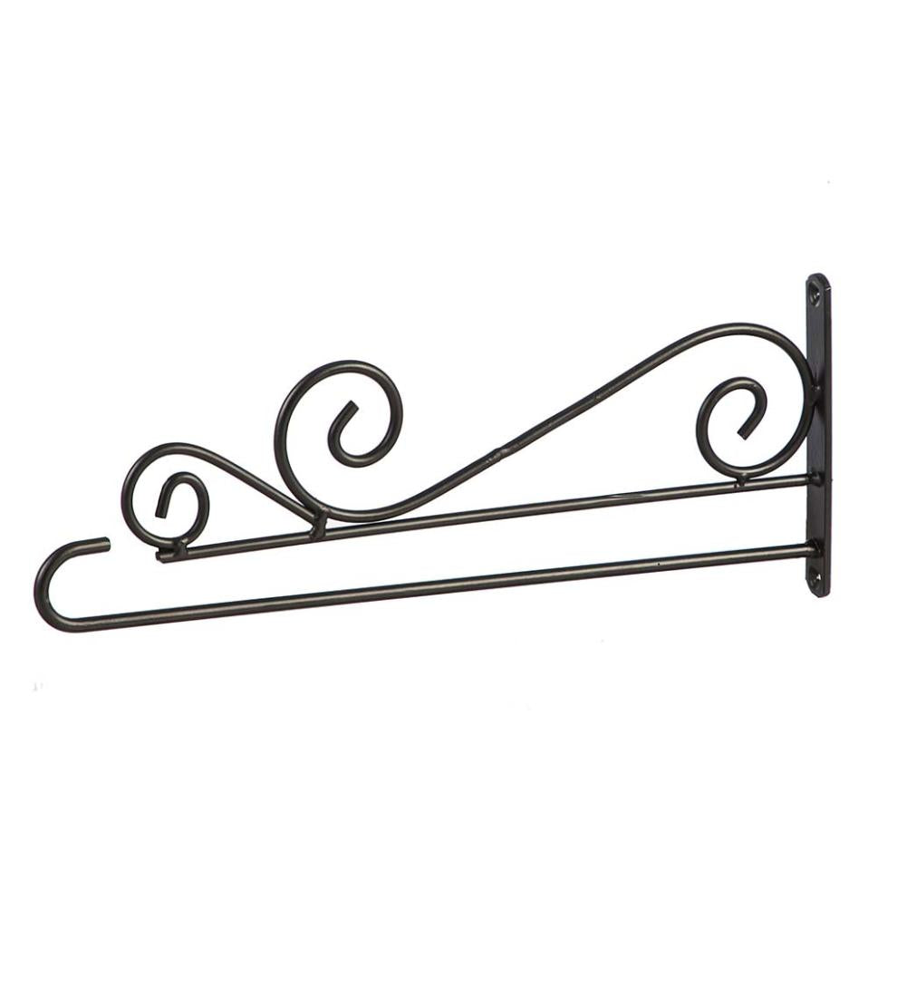 Plow &amp; Hearth Decorative Garden Accents | Yard &amp; Garden Swirl Wall-Mount Garden Flag Hanger