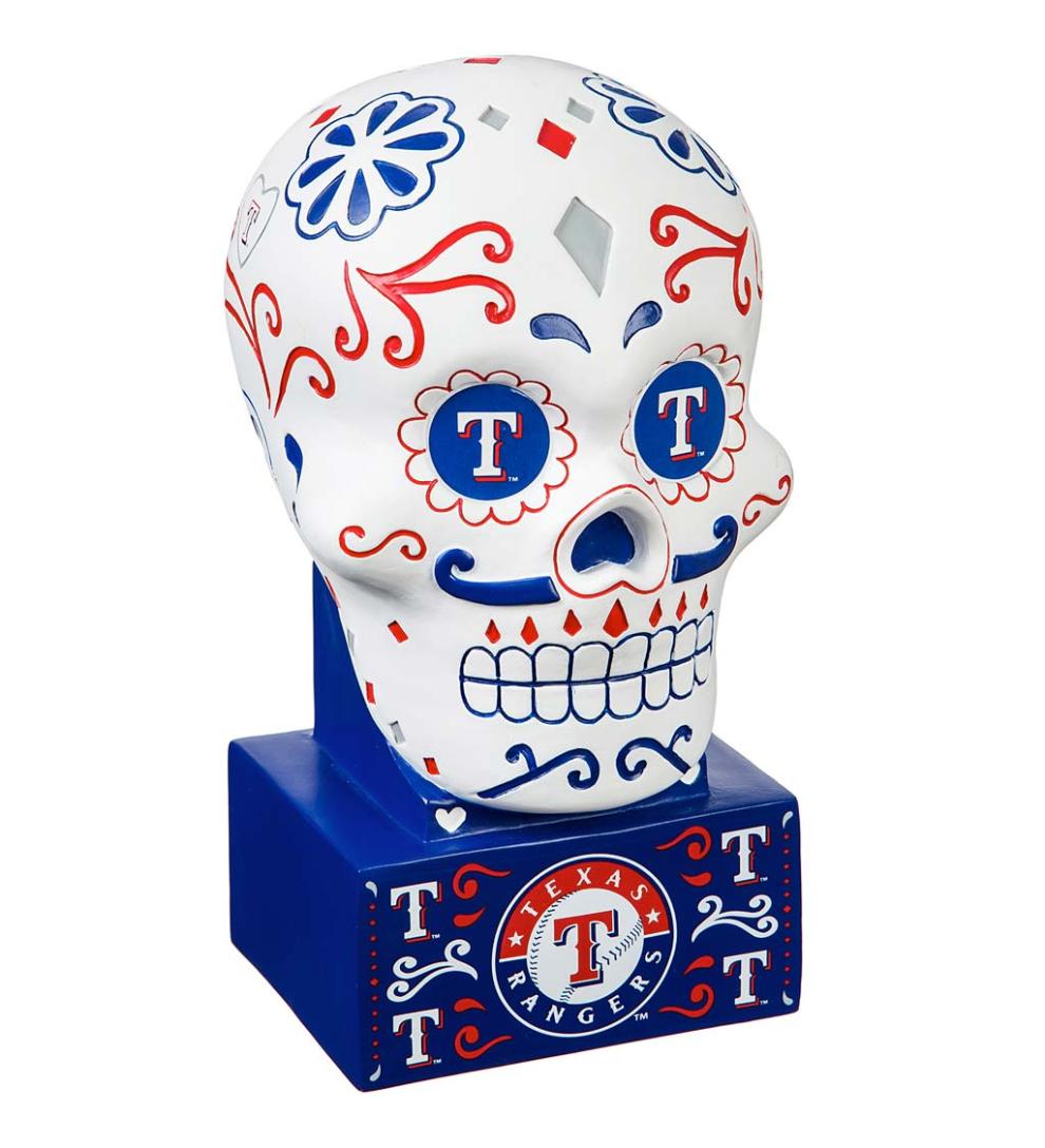 Plow &amp; Hearth Decorative Garden Accents | Yard &amp; Garden Texas Rangers, Sugar Skull Statue
