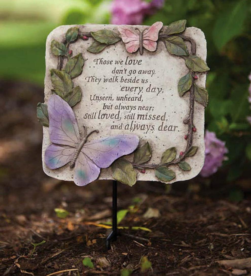 Plow &amp; Hearth Decorative Garden Accents | Yard &amp; Garden Those We Love Stepping Stone