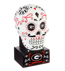 Plow &amp; Hearth Decorative Garden Accents | Yard &amp; Garden University Of Georgia Sugar Skull Statue