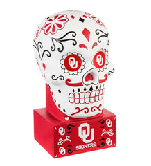 Plow &amp; Hearth Decorative Garden Accents | Yard &amp; Garden University Of Oklahoma Sugar Skull Statue