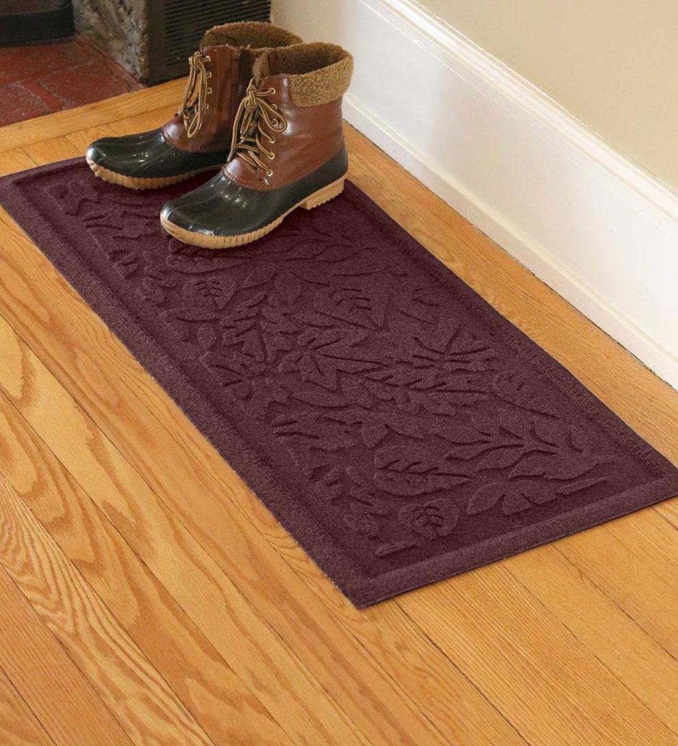 Plow &amp; Hearth Doormats &amp; Boot Trays | Outdoor Living Waterhog Fall Day Leaves Boot Tray - Bordeaux