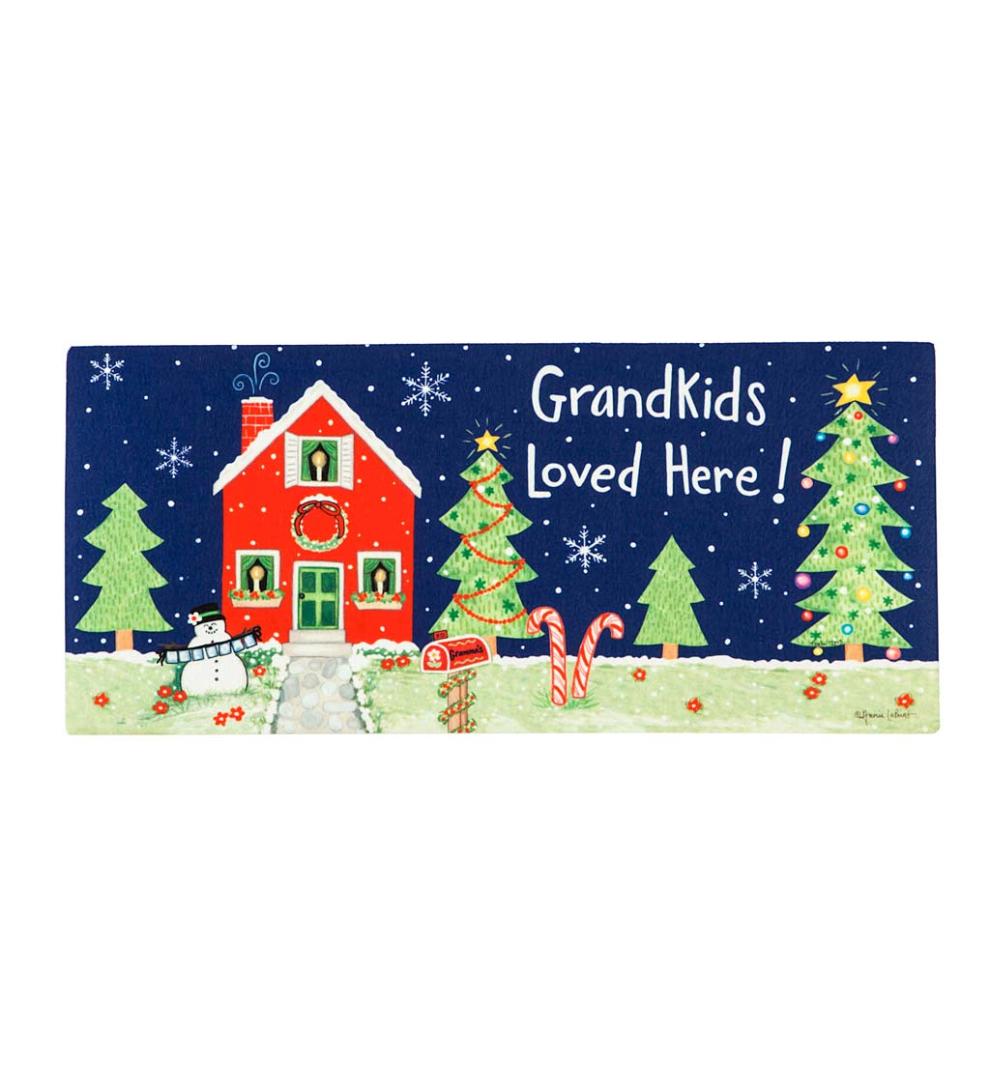 Plow &amp; Hearth Doormats | Indoor Living Grandkids Loved Here Sassafras Switch Mat