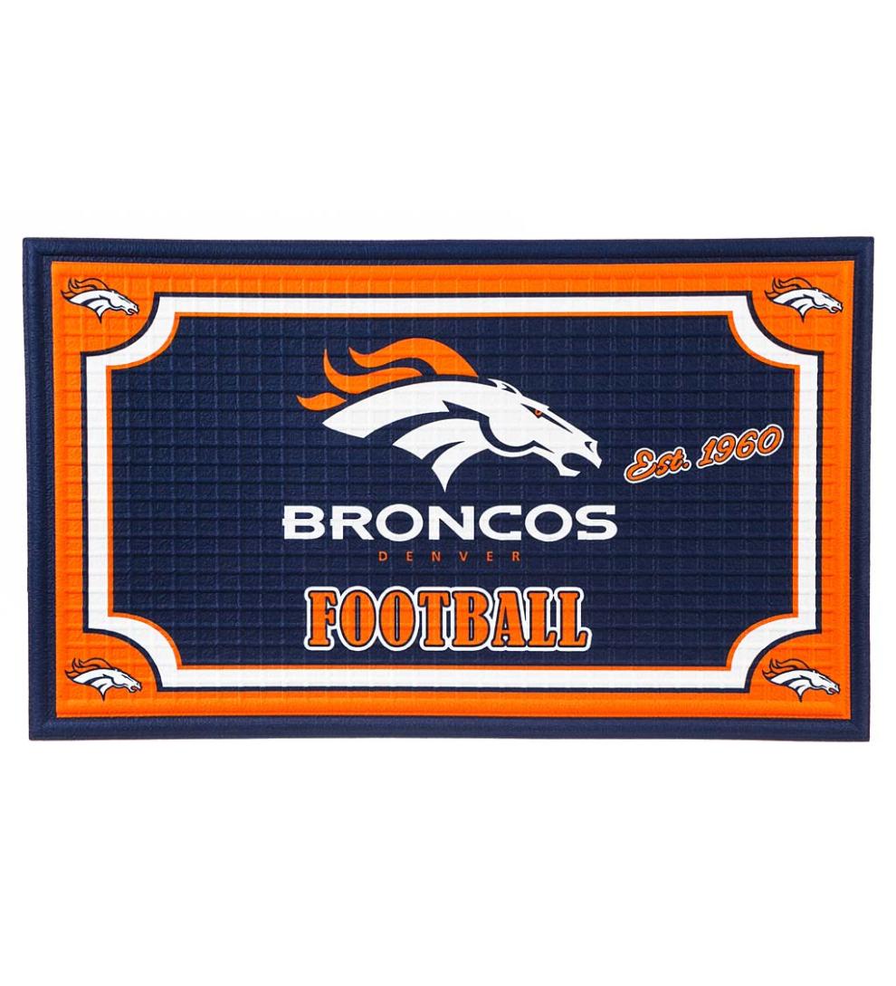 Plow &amp; Hearth Doormats | Indoor Living Indoor/Outdoor Nfl Team Pride Embossed Doormat - Denver Broncos