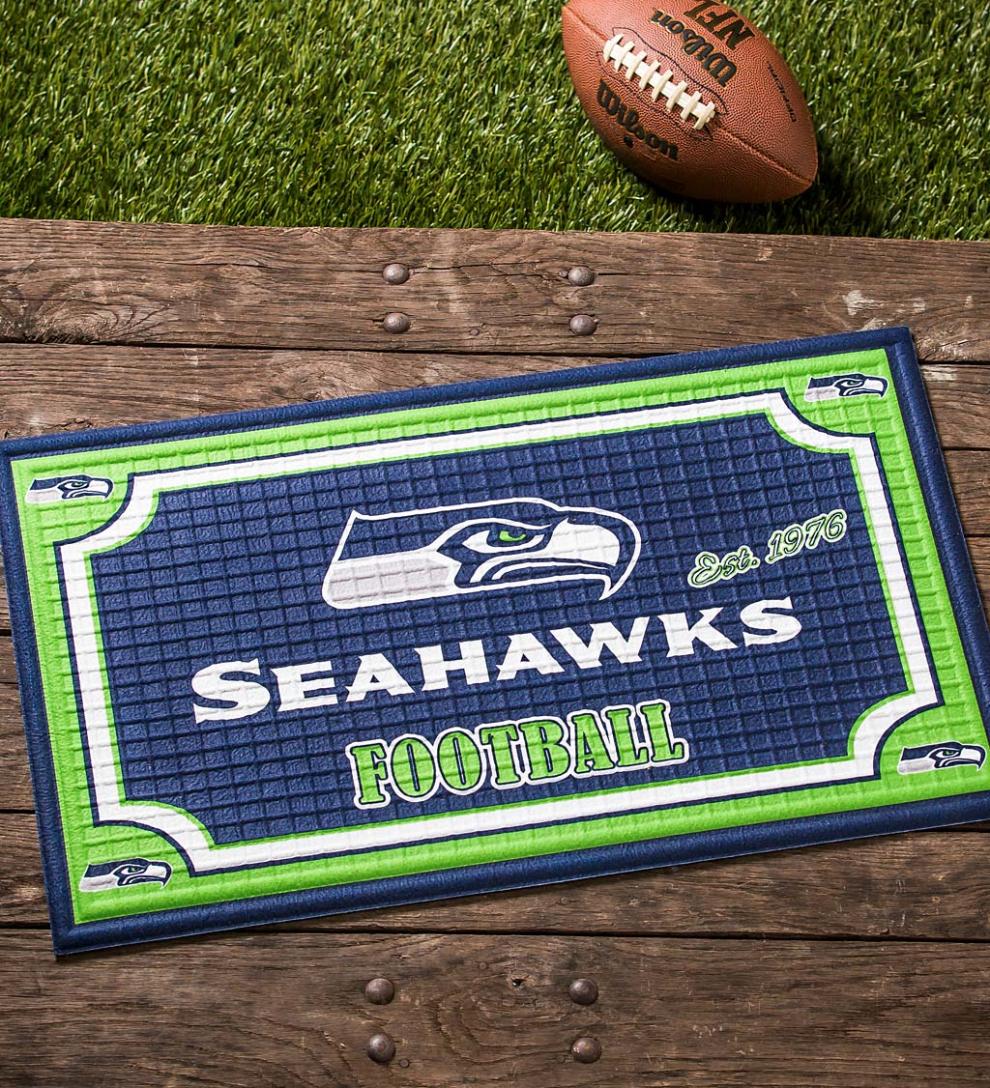 Plow &amp; Hearth Doormats | Indoor Living Indoor/Outdoor Nfl Team Pride Embossed Doormat - Denver Broncos