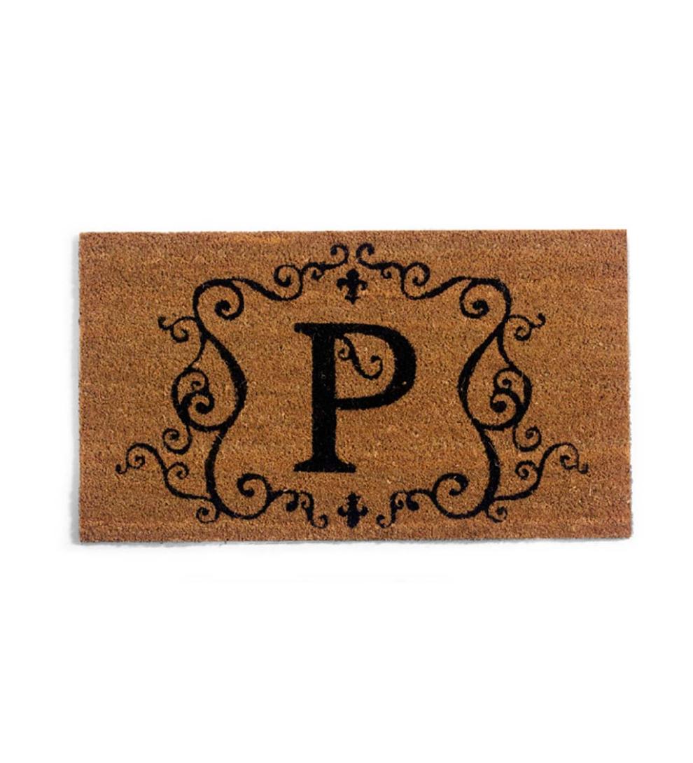 Plow &amp; Hearth Doormats | Indoor Living Monogrammed Coir Doormat - E