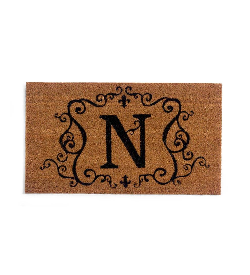 Plow &amp; Hearth Doormats | Indoor Living Monogrammed Coir Doormat - E