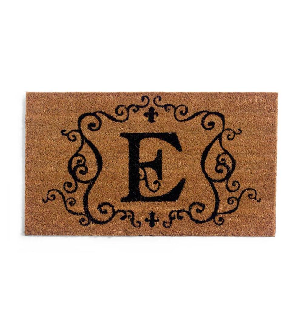 Plow &amp; Hearth Doormats | Indoor Living Monogrammed Coir Doormat - E