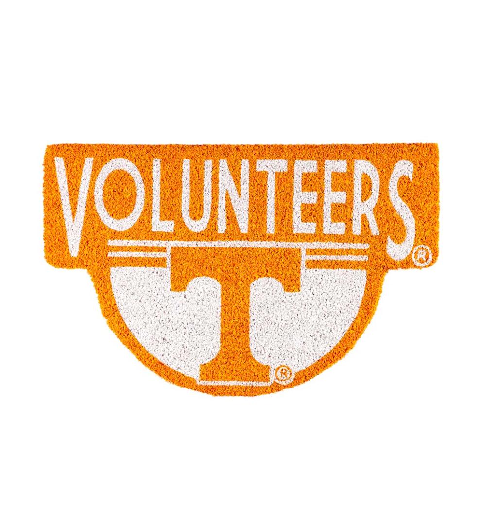 Plow &amp; Hearth Doormats | Indoor Living Ncaa Team Shaped Coir Door Mat - Auburn Tigers