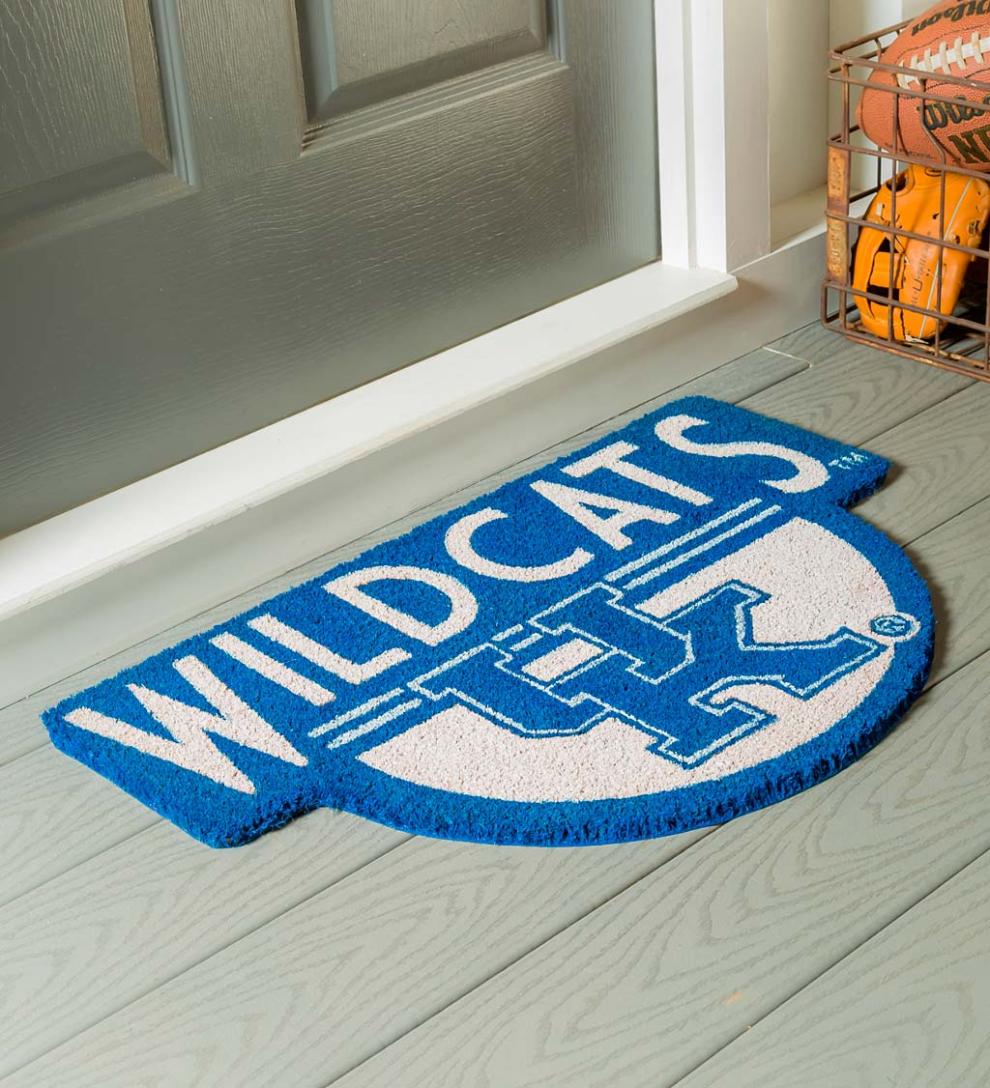 Plow &amp; Hearth Doormats | Indoor Living Ncaa Team Shaped Coir Door Mat - Auburn Tigers