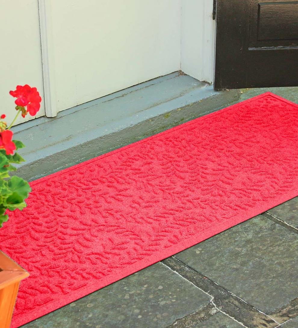 Plow &amp; Hearth Doormats | Indoor Living Waterhog Indoor/Outdoor Leaves Doormat