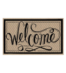 Plow &amp; Hearth Doormats | Indoor Living Welcome Embossed Script Mat