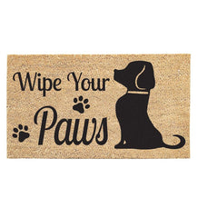 Plow &amp; Hearth Doormats | Indoor Living Wipe Your Paws Dog Coir Mat