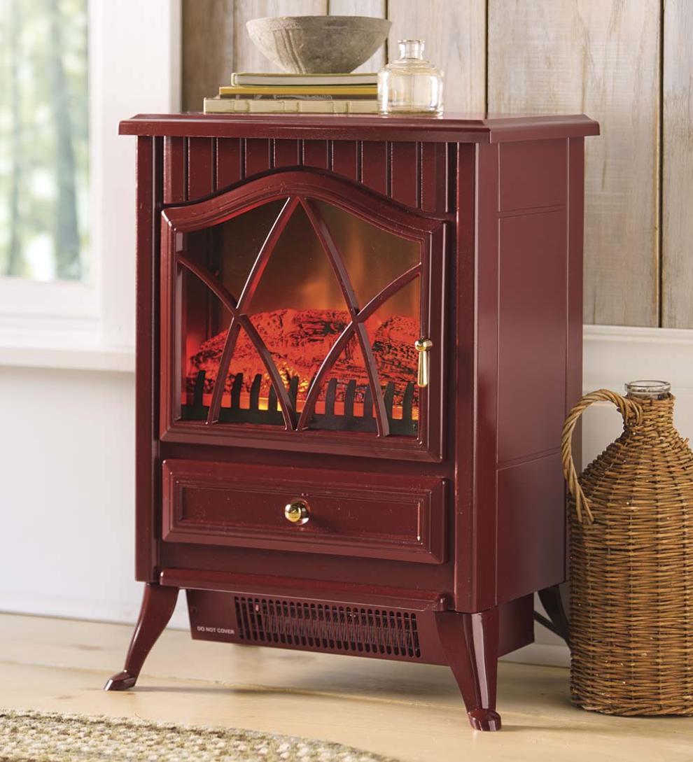 Plow &amp; Hearth Electric Fireplaces &amp; Stoves | Fireplace &amp; Hearth Compact Electric Stove - Black