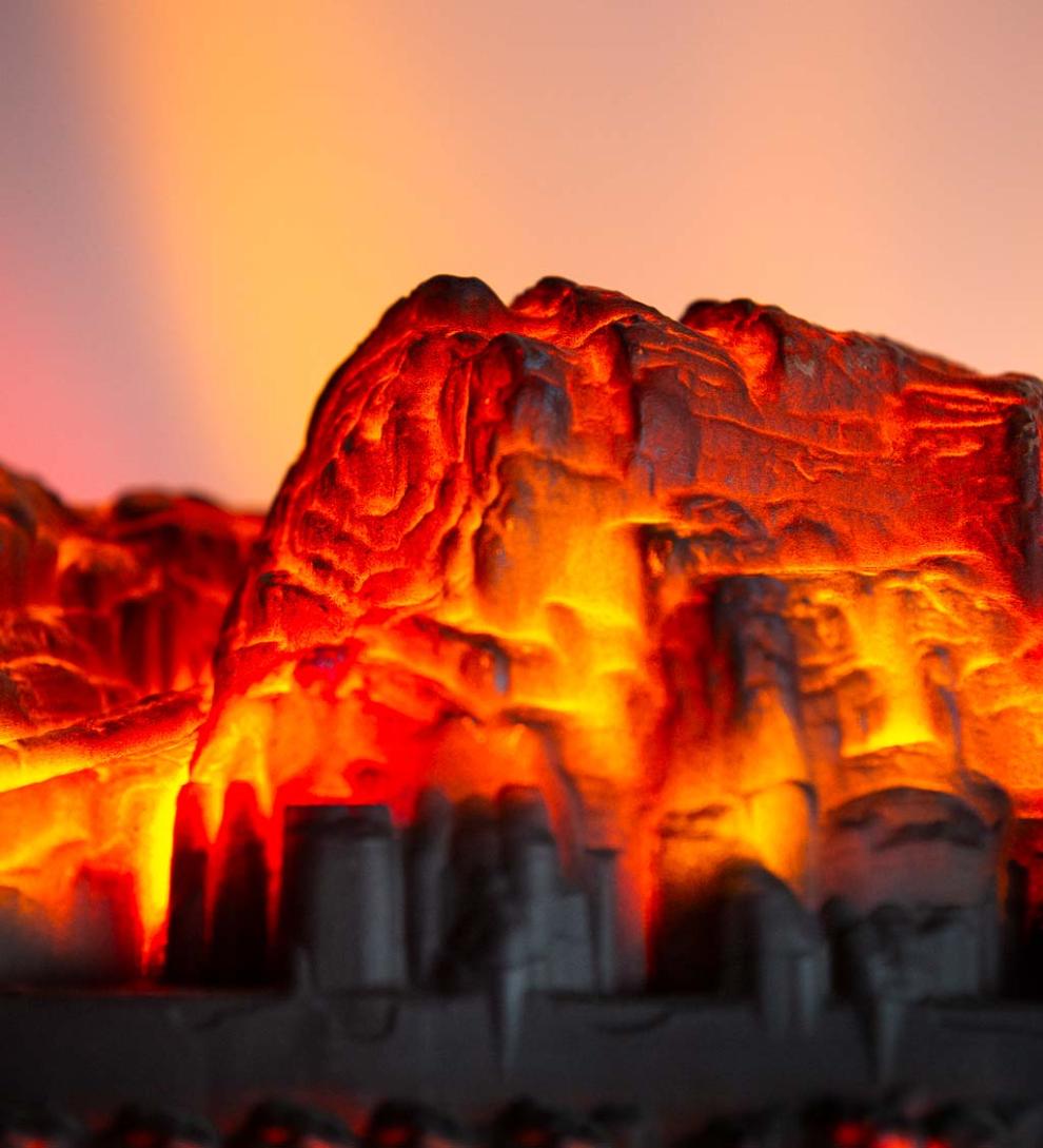 Plow &amp; Hearth Electric Fireplaces &amp; Stoves | Fireplace &amp; Hearth Electric Log Set With Adjustable Flame Settings And Remote Control - Oak