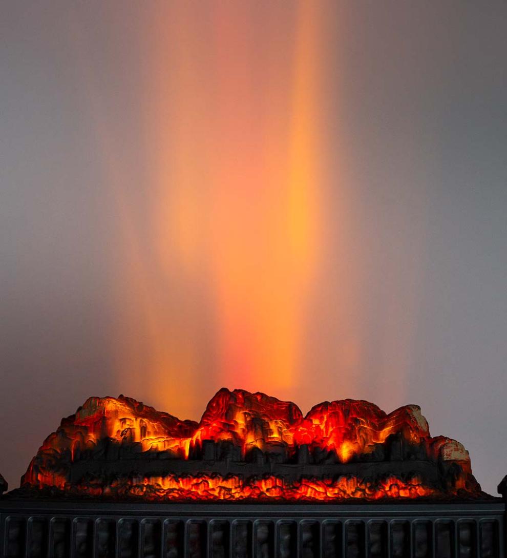 Plow &amp; Hearth Electric Fireplaces &amp; Stoves | Fireplace &amp; Hearth Electric Log Set With Adjustable Flame Settings And Remote Control - Oak