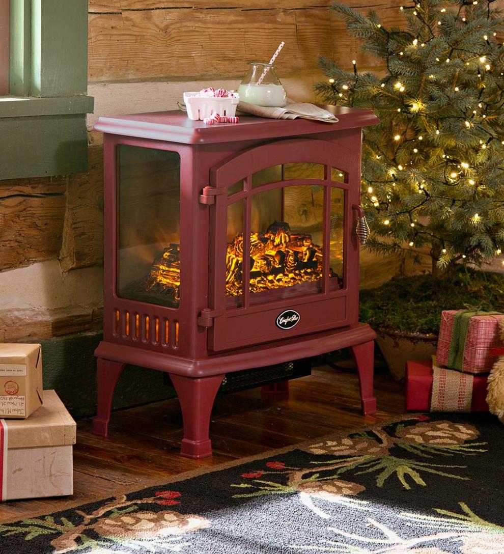 Plow &amp; Hearth Electric Fireplaces &amp; Stoves | Fireplace &amp; Hearth Panoramic Quartz Infrared Stove Heater - Black