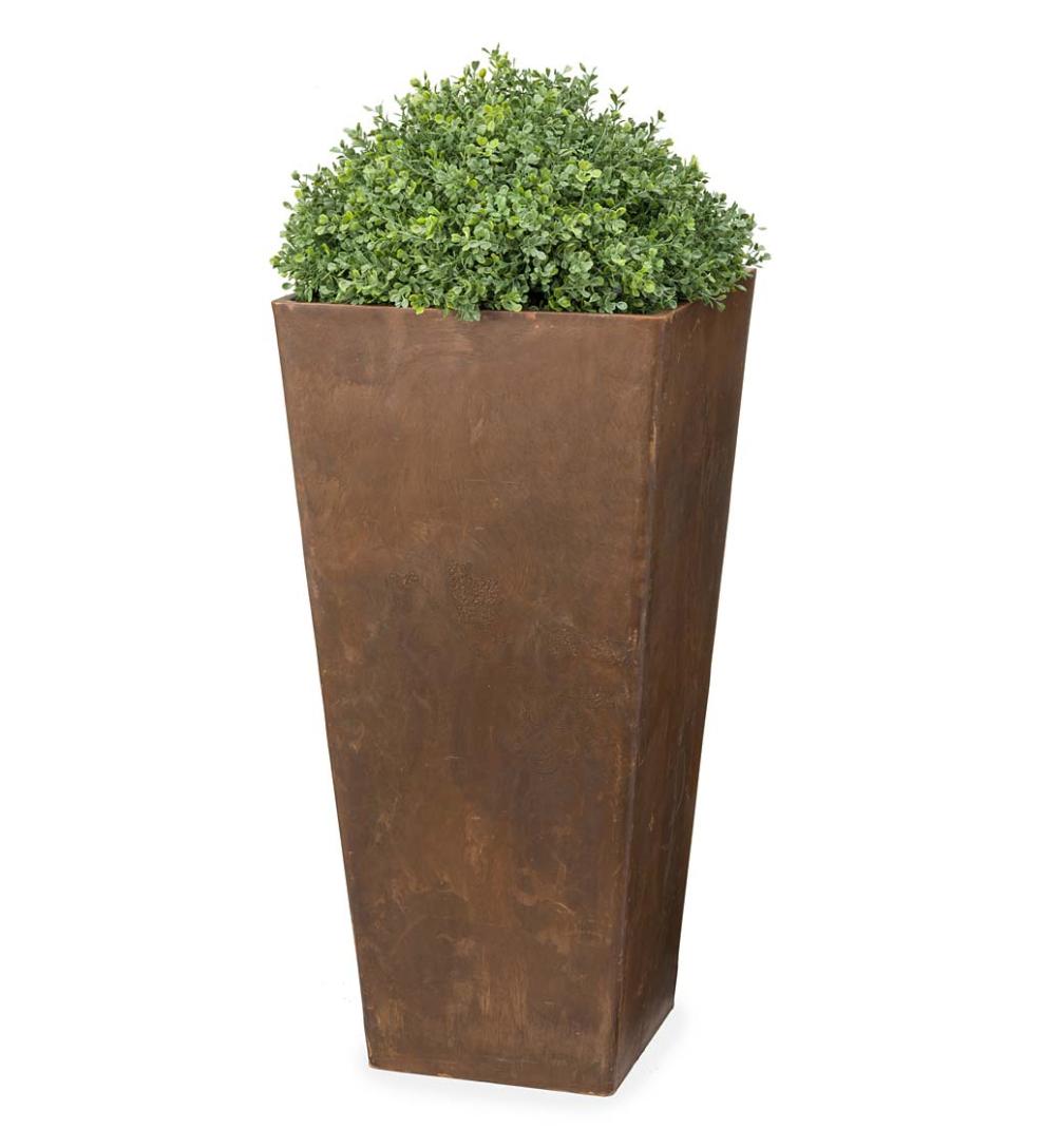 Plow &amp; Hearth Faux Flowers &amp; Plants | Indoor Living Indoor/Outdoor Faux Boxwood Greenery Accents