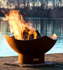 Plow &amp; Hearth Fire Pits | Fireplace &amp; Hearth American-Made Firepit Art Manta Ray Fire Pit