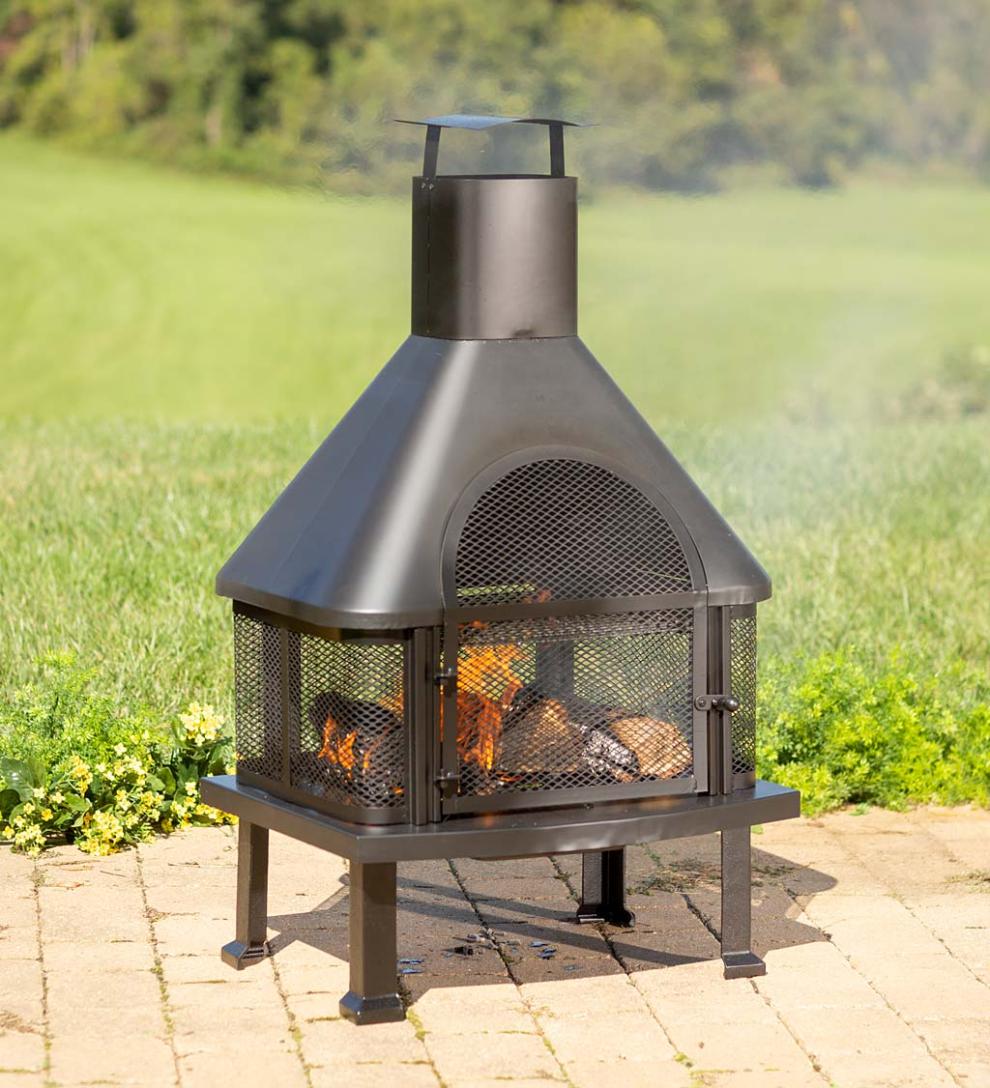 Plow &amp; Hearth Fire Pits | Fireplace &amp; Hearth Black Outdoor Firehouse