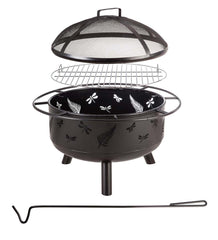 Plow &amp; Hearth Fire Pits | Fireplace &amp; Hearth Dragonfly Wood-Burning Fire Pit