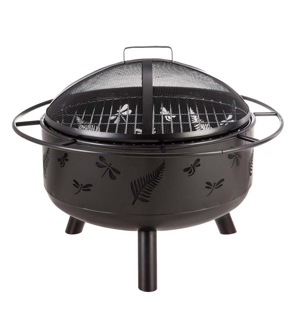 Plow &amp; Hearth Fire Pits | Fireplace &amp; Hearth Dragonfly Wood-Burning Fire Pit
