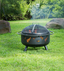 Plow &amp; Hearth Fire Pits | Fireplace &amp; Hearth Dragonfly Wood-Burning Fire Pit