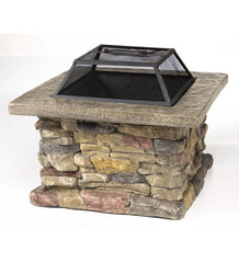 Plow &amp; Hearth Fire Pits | Fireplace &amp; Hearth Faux Stone Quarry Wood Burning Fire Pit