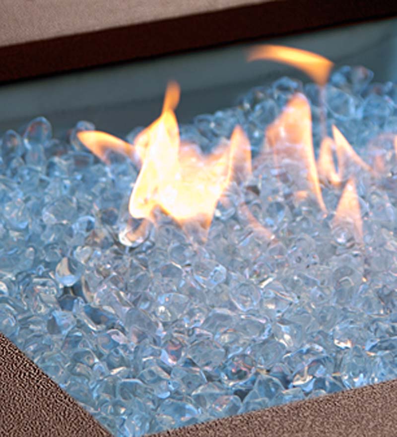 Plow &amp; Hearth Fire Pits | Fireplace &amp; Hearth Fire Glass, 10 Lbs. - Chestnut