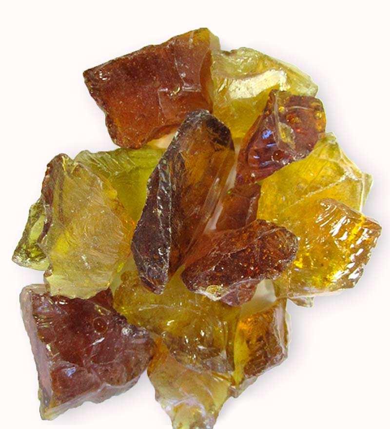 Plow &amp; Hearth Fire Pits | Fireplace &amp; Hearth Fire Glass, 10 Lbs. - Chestnut