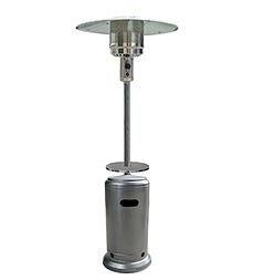 Plow &amp; Hearth Fire Pits | Fireplace &amp; Hearth Freestanding Steel Propane Patio Heater With Adjustable Table - Bronze