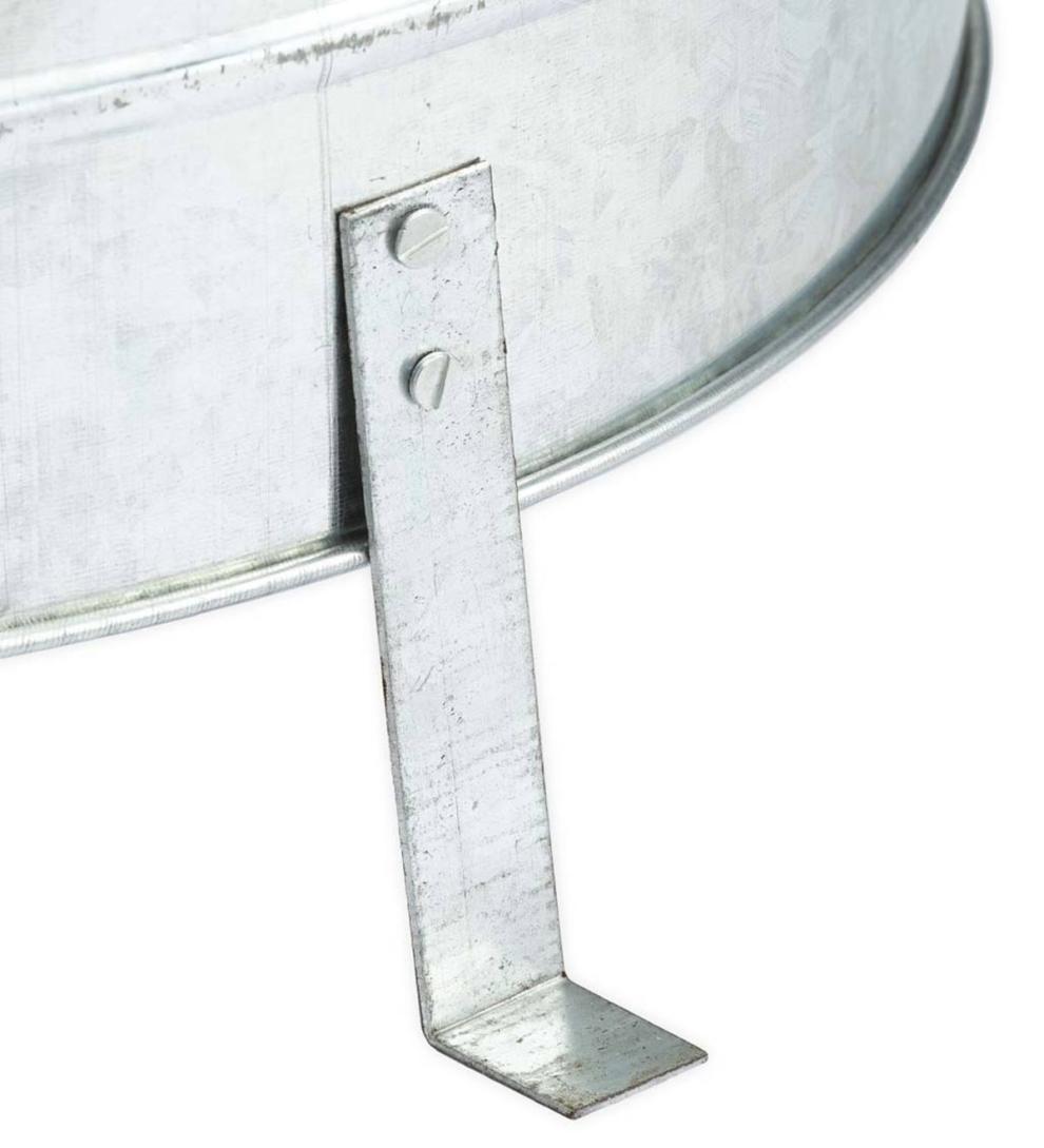 Plow &amp; Hearth Fire Pits | Fireplace &amp; Hearth Galvanized Metal Garden/Home Incinerator Waste Can