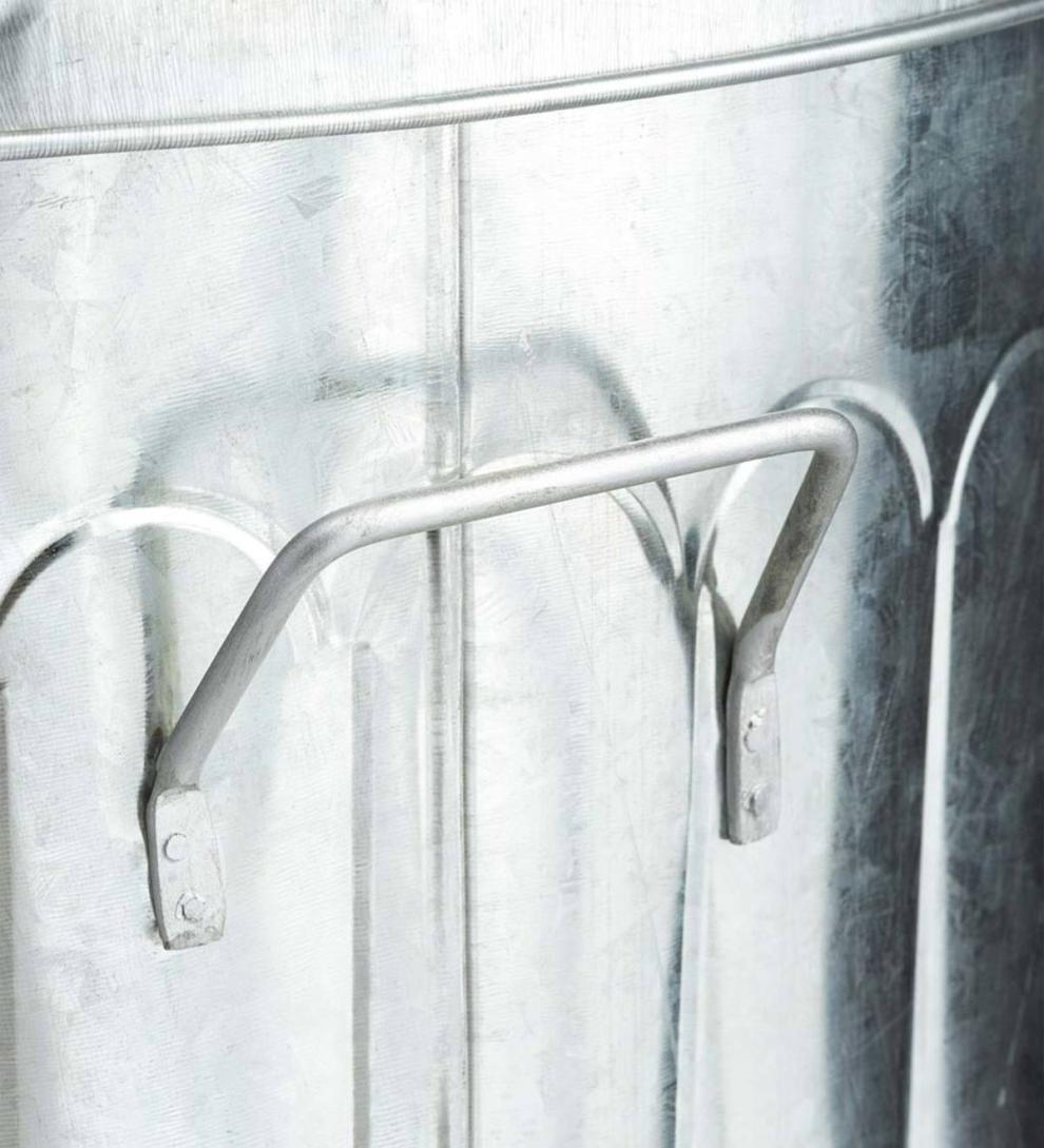 Plow &amp; Hearth Fire Pits | Fireplace &amp; Hearth Galvanized Metal Garden/Home Incinerator Waste Can