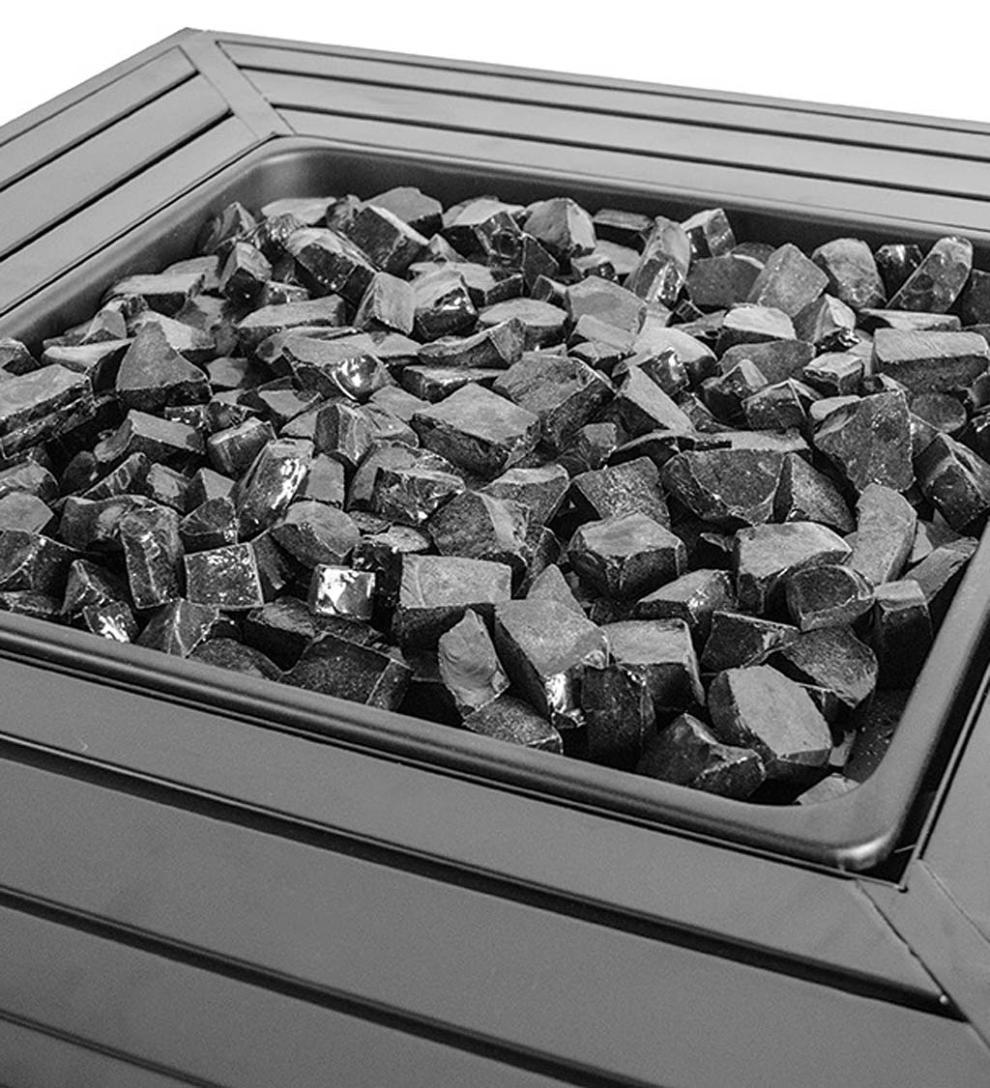 Plow &amp; Hearth Fire Pits | Fireplace &amp; Hearth Gilbert Outdoor Lp Gas Fire Pit With Steel Mantel