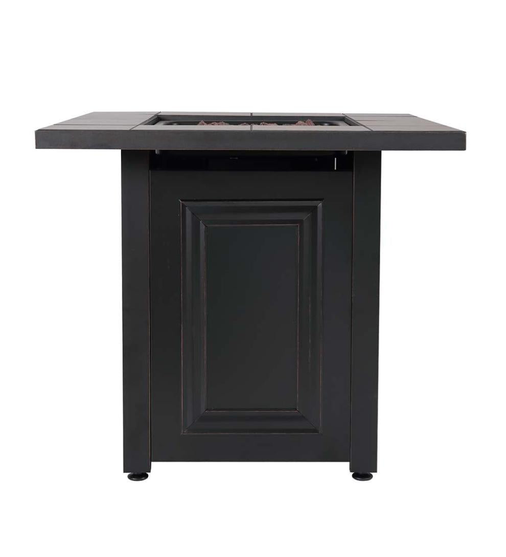 Plow &amp; Hearth Fire Pits | Fireplace &amp; Hearth Halifax Propane Gas Fire Pit With Tabletop Insert And Lava Rocks