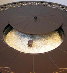 Plow &amp; Hearth Fire Pits | Fireplace &amp; Hearth Round Cast Aluminum Propane Fire Pit