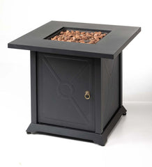 Plow &amp; Hearth Fire Pits | Fireplace &amp; Hearth Sandford Propane Gas Fire Pit With Tabletop Insert And Lava Rocks