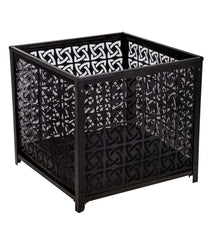 Plow &amp; Hearth Fire Pits | Fireplace &amp; Hearth Square Celtic Knot Wood Burning Fire Pit - Black