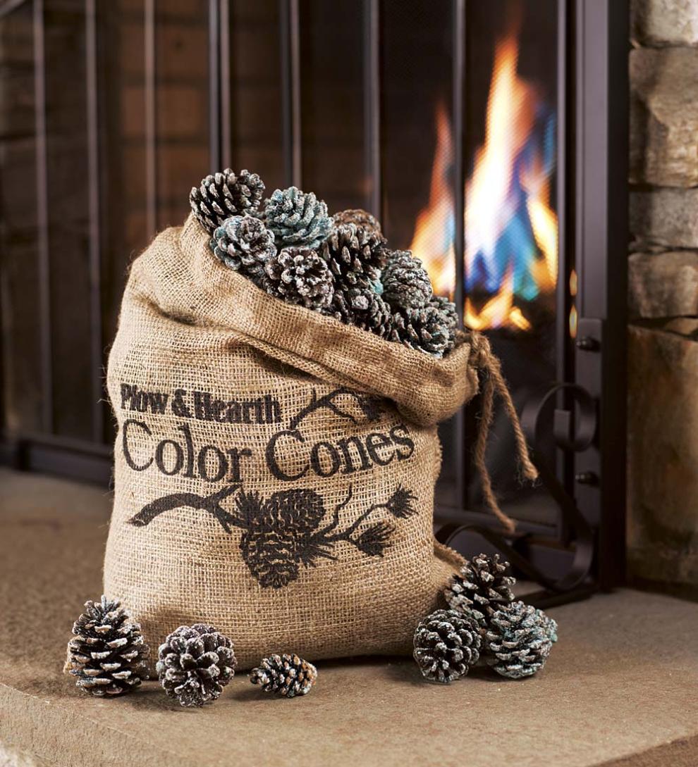 Plow &amp; Hearth Fire Starters &amp; Fatwood | Fireplace &amp; Hearth Color-Changing Fireplace Color Cones