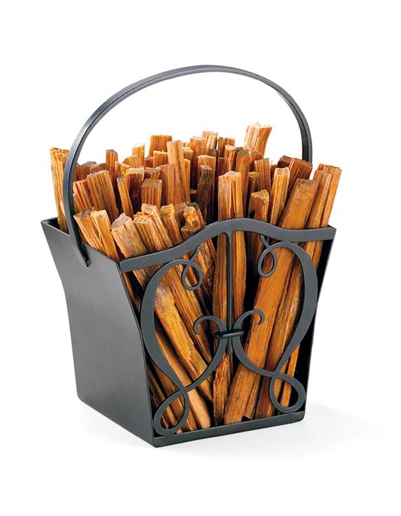 Plow &amp; Hearth Fire Starters &amp; Fatwood | Fireplace &amp; Hearth Cypher Fatwood Caddy With 4 Lbs. Fatwood
