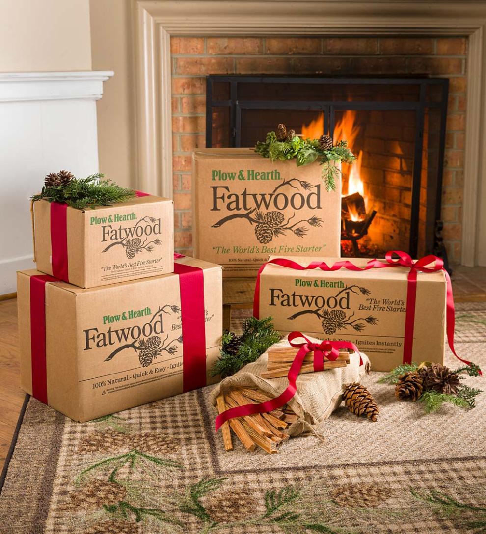 Plow &amp; Hearth Fire Starters &amp; Fatwood | Fireplace &amp; Hearth Fatwood Fire-Starter Pre-Split Kindling