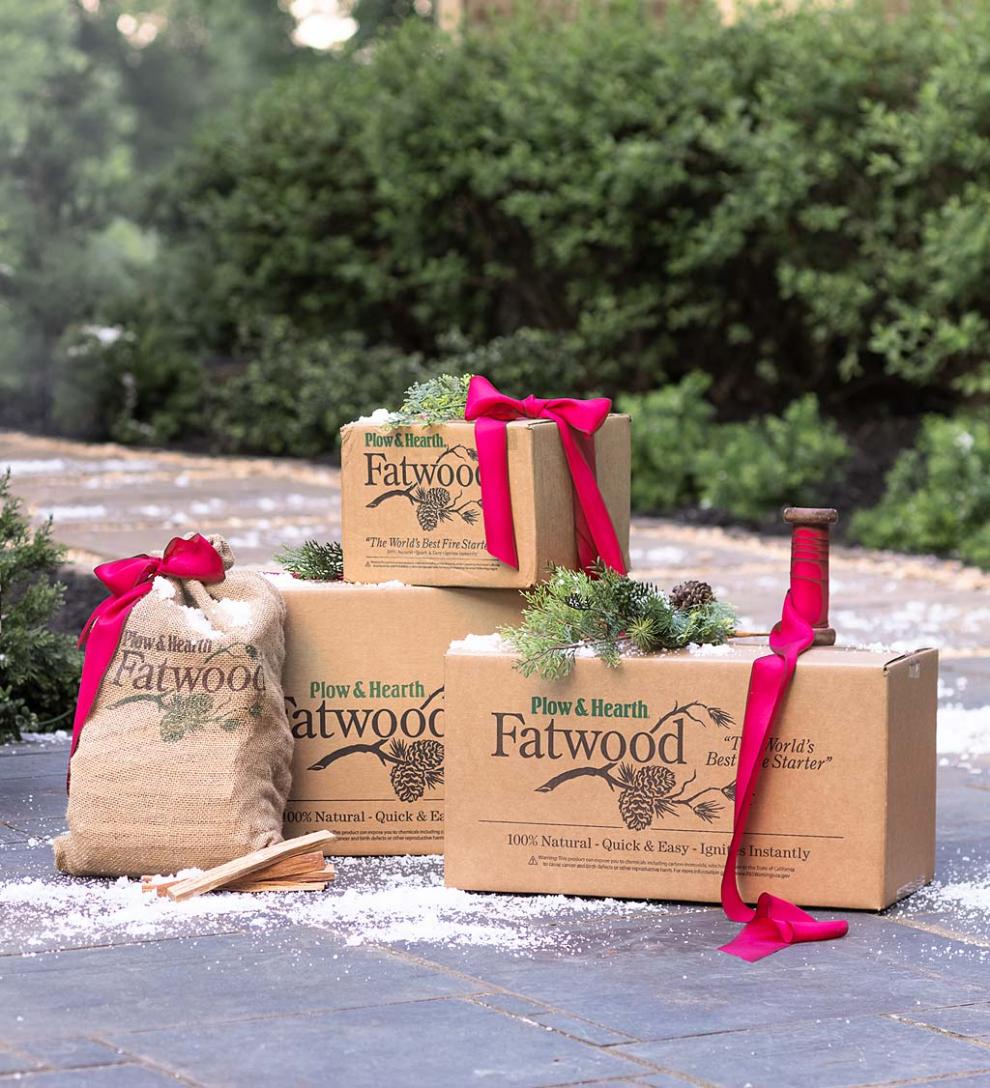 Plow &amp; Hearth Fire Starters &amp; Fatwood | Fireplace &amp; Hearth Fatwood Fire-Starter Pre-Split Kindling