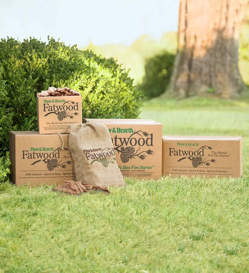 Plow &amp; Hearth Fire Starters &amp; Fatwood | Fireplace &amp; Hearth Fatwood Fire-Starter Pre-Split Kindling